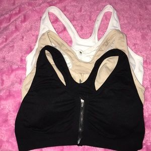 Front Zip Sports bra/ post surgery bras